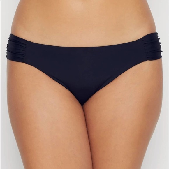 BECCA BLACK COLOR CODE AMERICAN LOW RISE BIKINI BOTTOM SZ MED NWT - Picture 1 of 7